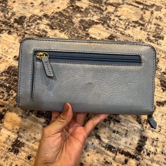Fossil Emma / Evelyn Light Blue Leather Wallet - Picture 6 of 8